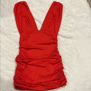 Short Red Sleeveless Dress